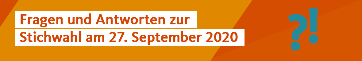 Stichwahl am 27. September 2020