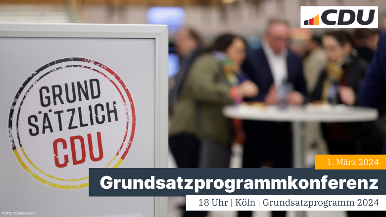 „Grundsätzlich CDU – die Deutschlandtour 2024“ am 1. März 2024 in Köln