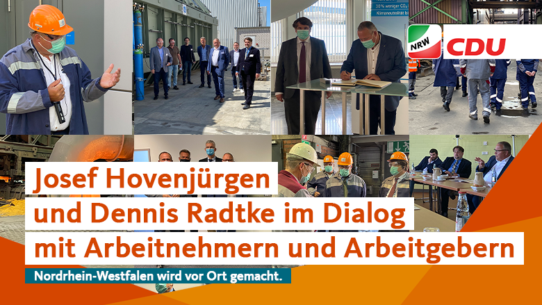 Josef Hovenjürgen und Dennis Radtke im Dialog mit Arbeitgebern und Arbeitnehmern