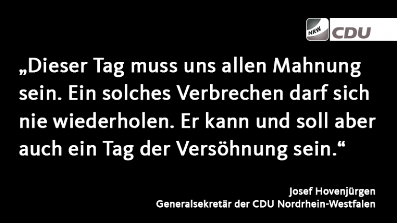 „Ein solches Verbrechen darf sich nie wiederholen.“ „Ein solches Verbrechen darf sich nie wiederholen.“