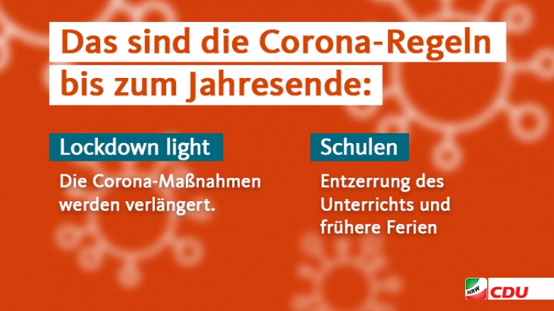 Corona-Maßnahmen bis zum Jahreswechseln I