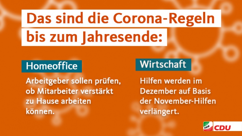 Corona-Maßnahmen bis zum Jahreswechseln III