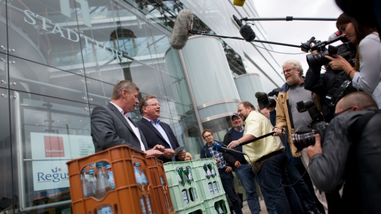 Löttgen Haaner Felsenquelle Pressekonferenz