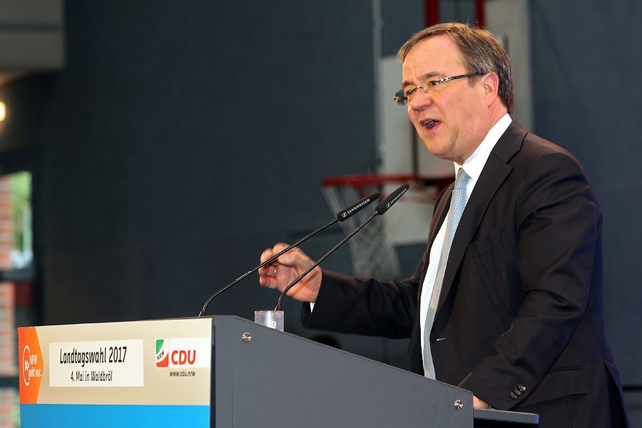 Angela Merkel und Armin Laschet in Bad Godesberg und Waldbröl
