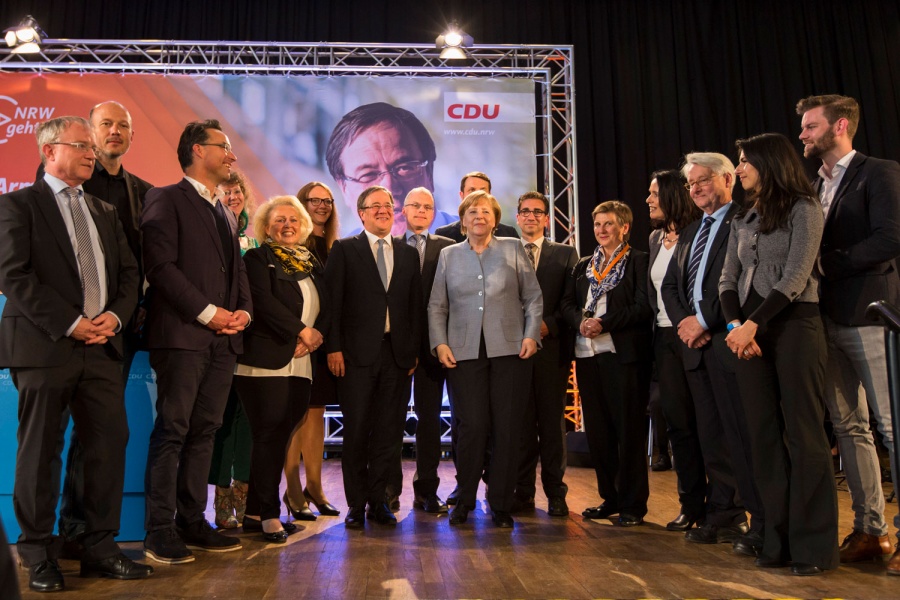 Angela Merkel und Armin Laschet in Bad Godesberg und Waldbröl