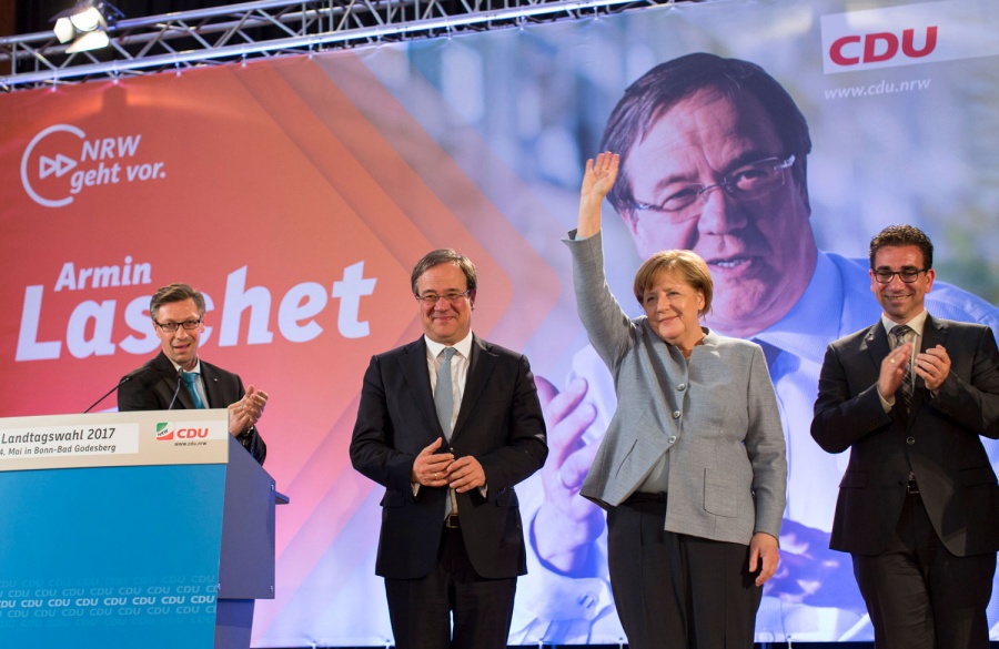 Angela Merkel und Armin Laschet in Bad Godesberg und Waldbröl