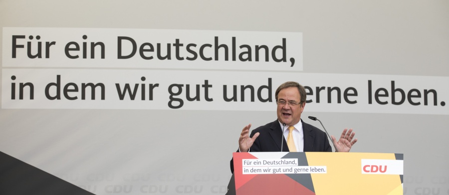 Angela Merkel mit Armin Laschet auf Wahlkampftour in Münster