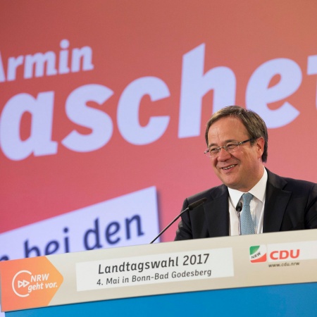 Angela Merkel und Armin Laschet in Bad Godesberg und Waldbröl